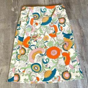 J Crew Tie Waist Vintage Over the Knee Pencil Skirt Women’s Size 2